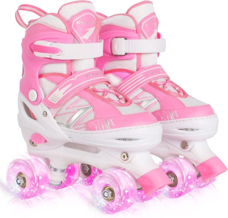 🔥 Kids Roller Skates for Boys Girls Beginner Toddlers, 4 Sizes Adjustable Roller Skates with Light up Wheels for Children,  — $17  (was $35)