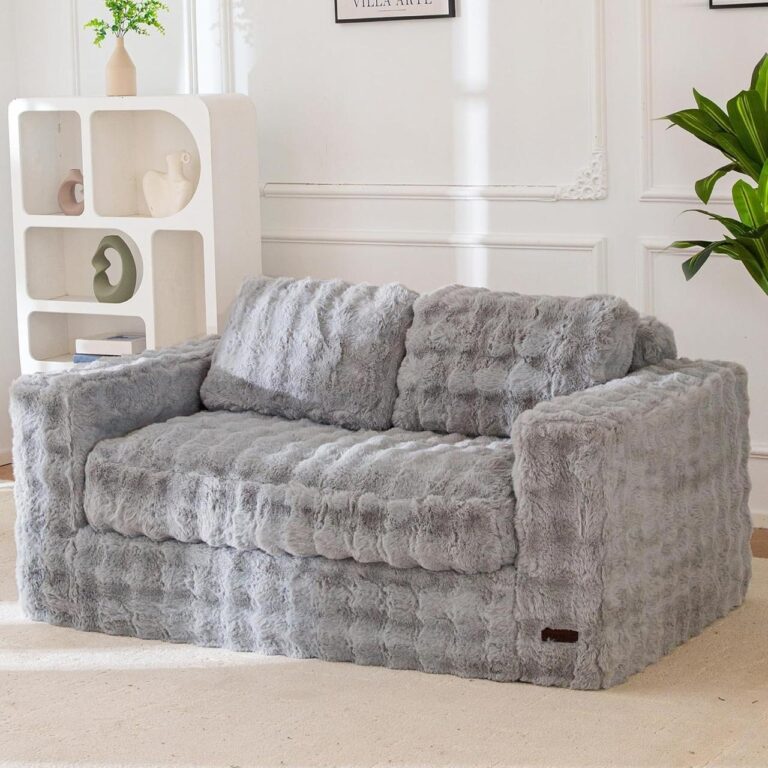 🔥 Boneless Bubble Fur Loveseat Sofa