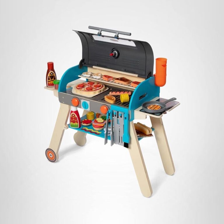 🔥 Melissa & Doug Deluxe Wooden Barbecue Grill, Smoker & Pizza Oven, Toy Food & Kids Play Kitchen Accessories, Preschool Le  — $89  (was $186)