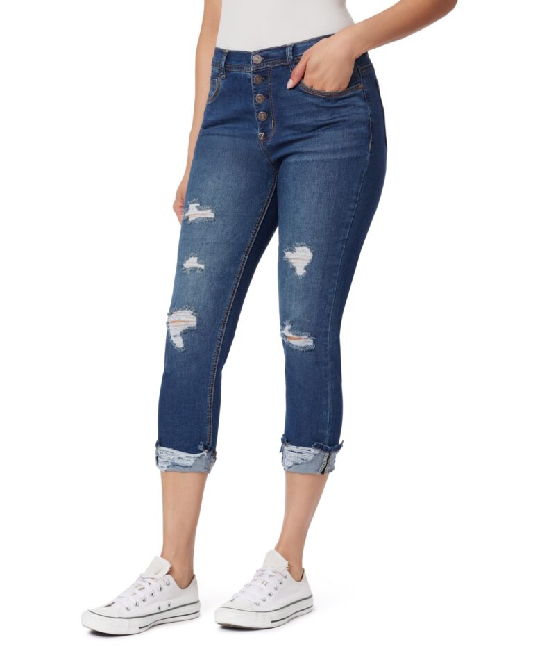 🔥 WallFlower Women’s Flirty Curvy Crop Jeans High Rise Insta Stretch Denim 23.5  — $17.62  (was $51.00)