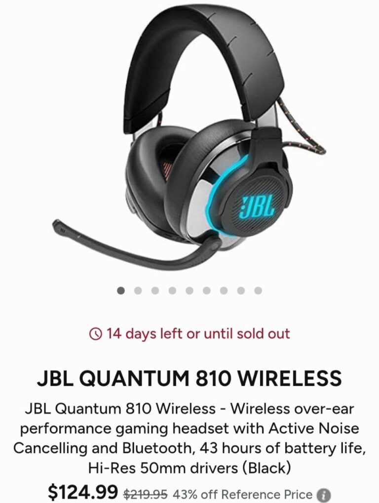 🔥 JBL QUANTUM 810 WIRELESS  — $124.99