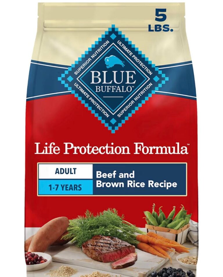 🔥 Blue Buffalo Life Protection Formula Beef & Brown Rice Adult Dry Dog Food, Supports Immunity with Antioxidant-Rich LifeS  — $6  (was $20)