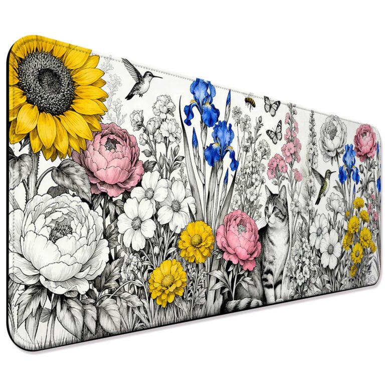 🔥 JIANG100 Cat’s Secret Garden XL Large Desk Mat, Extended Long Desk Pad for Gaming and Office  — $3.99  (was $7.99)
