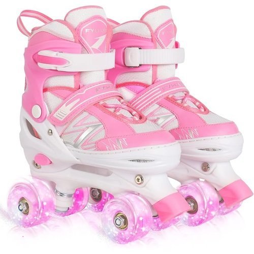 🔥 Kids Roller Skates for Boys Girls Beginner Toddlers, 4 Sizes Adjustable Roller Skates with Light up Wheels for Children,  — $17.99  (was $35)