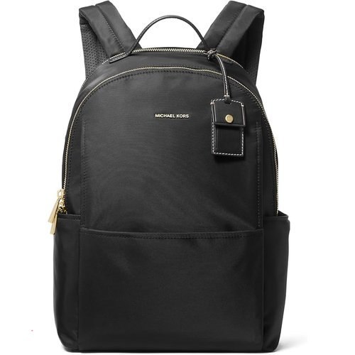 🔥 Michael Kors Sable Large Backpack, Gold-Tone Hardware/Milano Nylon/Black  — $97.99  (was $279)