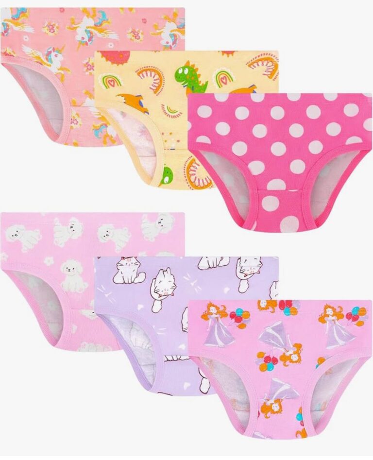 🔥 Girls and Toddlers 100% Cotton Underwear Tagless Soft Panties Size 2-3T,4-5T,6,8,10,12 (6-Pack)  — $6