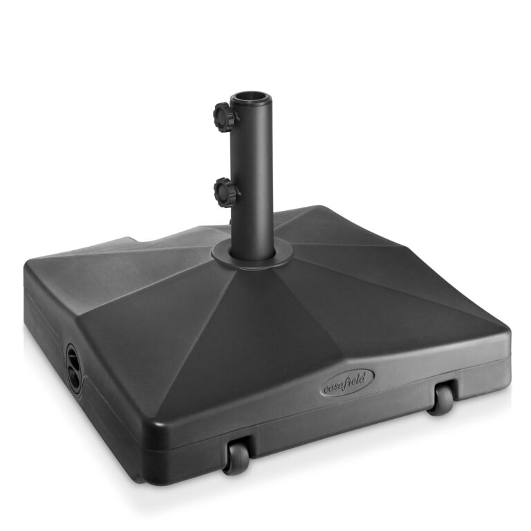 🔥 Casafield Patio Umbrella Base – Fillable to 100 lbs. Weighted Stand with Wheels for  — $54.99  (was $104.99)
