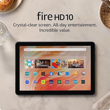 🔥 Amazon Fire HD 10 tablet, built for relaxation, 10.1″ vibrant Full HD screen, octa-core processor, 3 GB RAM, 32 GB, Blac