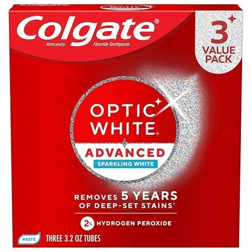 🔥 Colgate Optic White Advanced Hydrogen Peroxide Toothpaste, Teeth Whitening Toothpaste Pack, Enamel-Safe Formula, Helps R  — $6.99  (was $14)