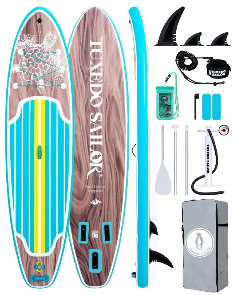 🔥 Tuxedo Sailor 11′ Inflatable Stand Up Paddle Board with SUP Accessories  — $169.98  (was $309.99)