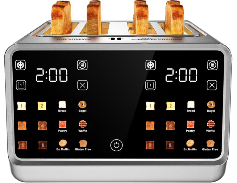 🔥 4 Slice Toaster with Dual Touchscreen, 1800W Stainless Steel Dual Zone Independent  — $89.99  (was $299.99)