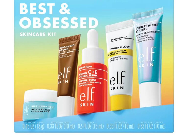 🔥 e.l.f. SKIN Best & Obsessed Skincare Kit, Travel-Size  — $15  (was $25)