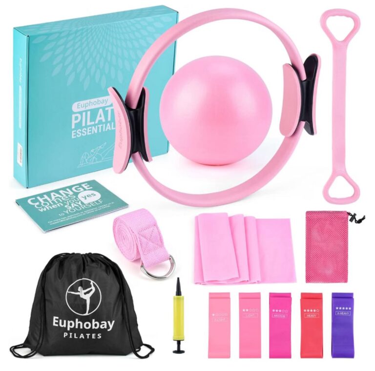 🔥 Pilates Essentials Kit for Women, Home Workout Pilates Kit with Ring, Mini Ball, Resistance Bands, Yoga Strap & More | B  — $9