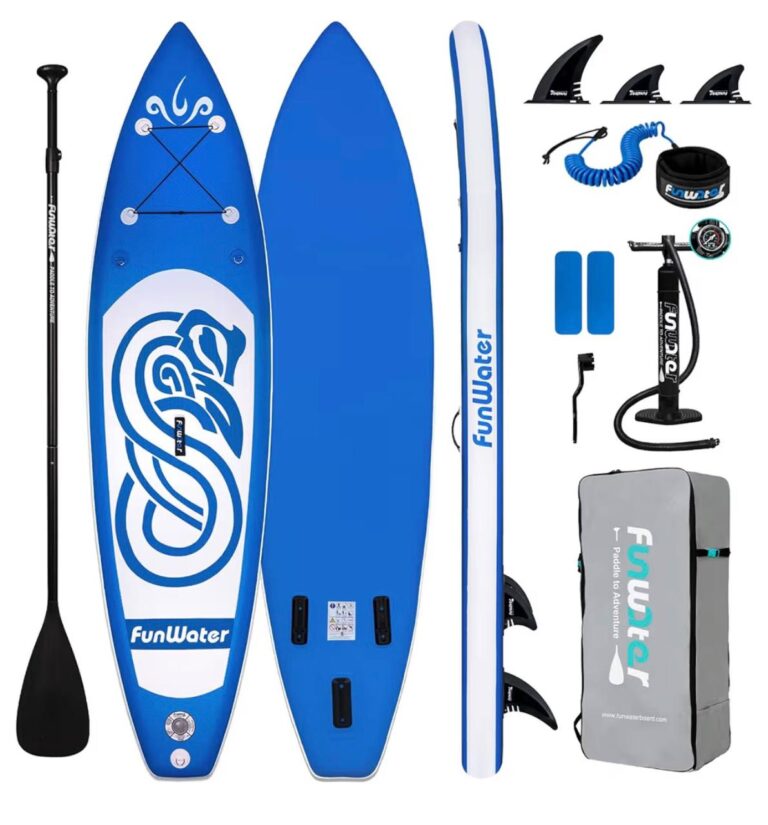 🔥 FunWater 8’/10’/10’6″/11’6″ Inflatable Stand Up Paddle Board with Premium SUP Paddleboard Accessories  — $79  (was $199)