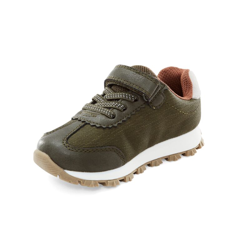 🔥 Simple Joys by Carter’s Girls Bailey Sneaker, Olive  — $16.56  (was $30.00)