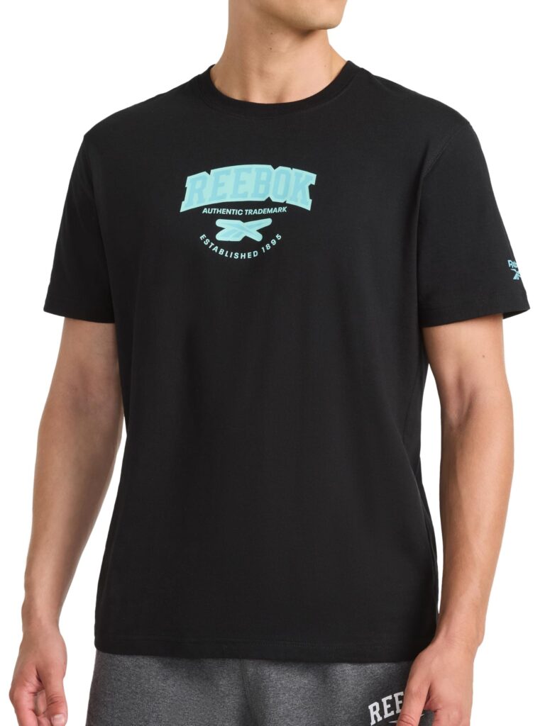 🔥 Reebok Men’s Crewneck Graphic Crewneck T-Shirt, Standard Fit  — $8.39  (was $25.00)