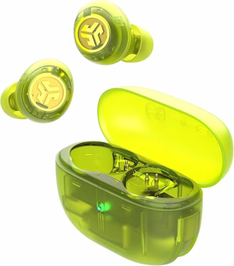 🔥 JLab, Go Pop ANC, True Wireless Earbuds, Active Noise Cancelling, Bluetooth Earbuds, Transparent Neon Green  — $16  (was $29)