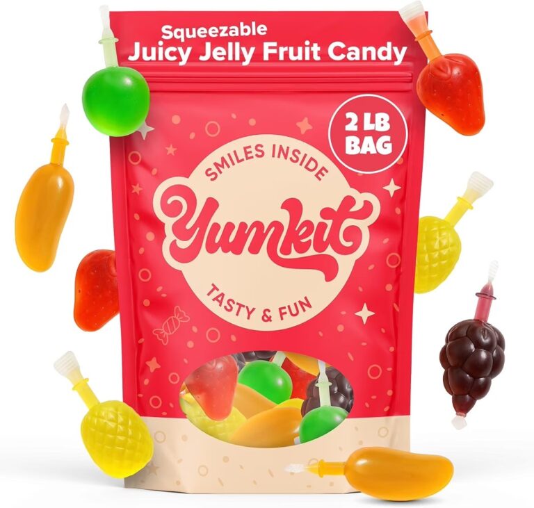 🔥 Fruit Jelly Candy 2 lbs | Mixed Fruit Jelly – Mango, Strawberry, Apple, Pineapple, and Grape | Popping Squeeze Jellies |  — $3  (was $14)