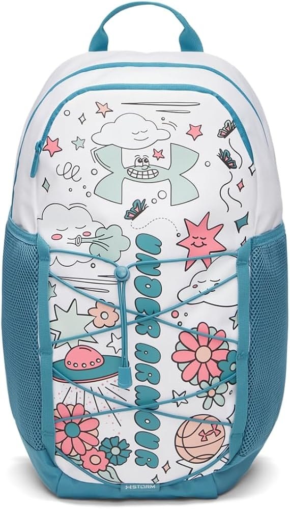 🔥 Under Armour Unisex Hustle Sport 6.0 Backpack, (101) White/Boundless Blue/Enamel Blue, One Size Fits Most  — $25  (was $45)