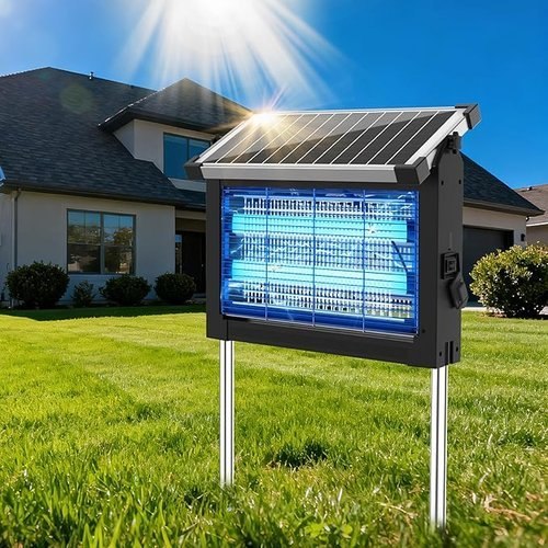 🔥 OnBeam Solar Bug Zapper Outdoor, 4500V Mosquito Zapper Waterproof Electric Fly Zapper Rechargeable Mosquito Killer Lamp   — $39.99  (was $89)