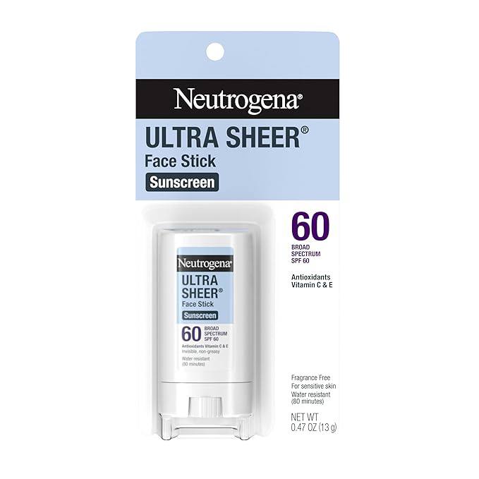 🔥 Neutrogena Ultra Sheer Stick Sunscreen for Face SPF 60, Invisible Finish, Broad Spectrum UVA/UVB Sun Protection – Vitami  — $3  (was $10)