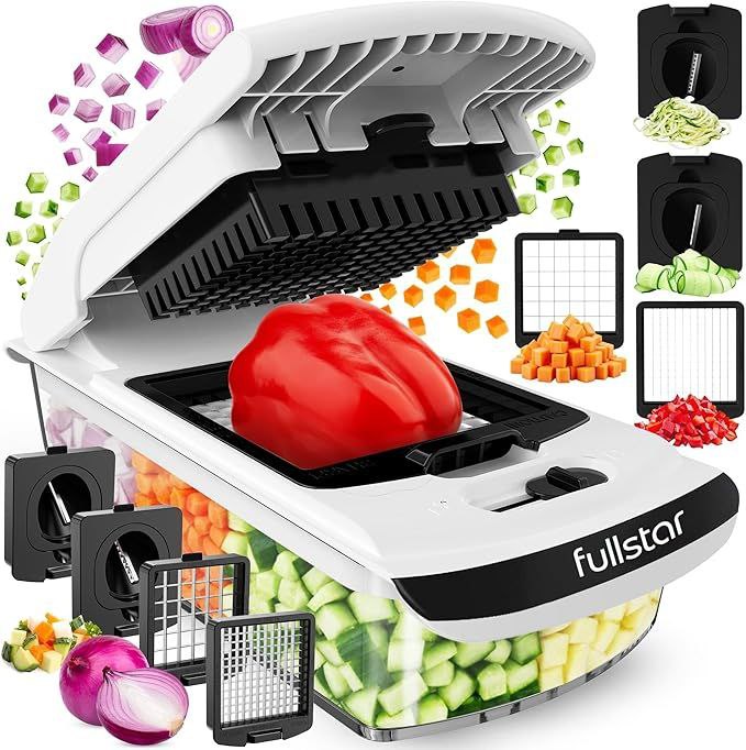 🔥 Fullstar The Original Pro Chopper – Vegetable Chopper and Spiralizer, Food Chopper with Container, Fruit Slicer, Kitchen