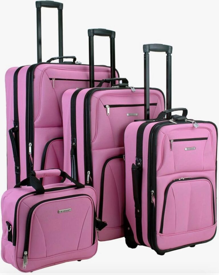 🔥 Rockland Journey Softside Upright Luggage Set,Expandable, 4-Piece (14/19/24/28)  — $50