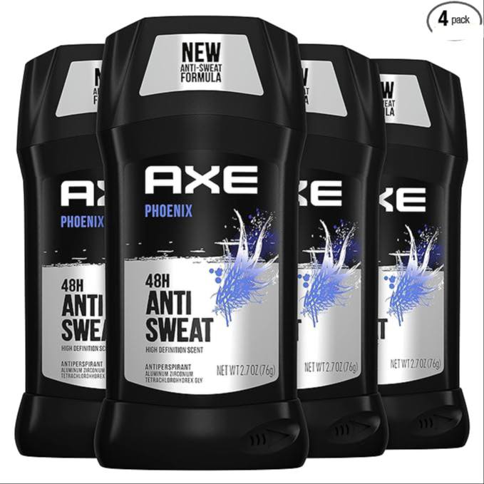 🔥 AXE Antiperspirant Deodorant for Men Phoenix 4PK 48H Sweat & Odor Protection for Long Lasting Freshness, Crushed Mint &   — $9  (was $18)