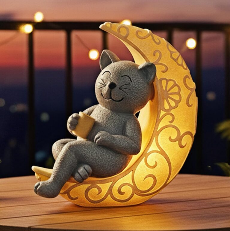 🔥 So cuuuttte!  Solar Cat Statue Decor only  — $8  (was $20)