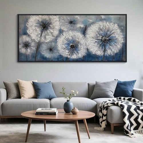 🔥 Blue Dandelion Canvas Wall Art Prints  — $99.99