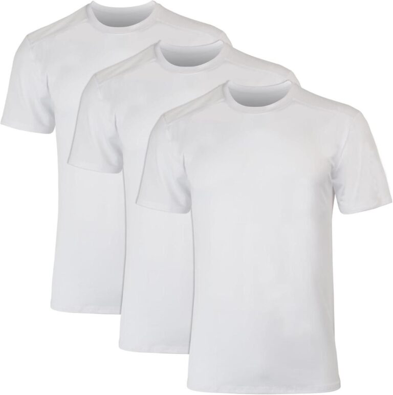 🔥 Hanes Men’s Moves Breathable Mesh Back T-Shirt, X-Temp Moisture-Wicking Tee, White or Black/Grey, 3-Pack