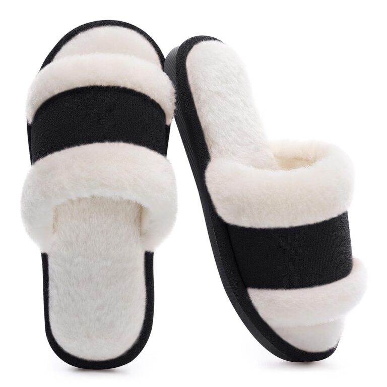 🔥 Womens Fuzzy Open Toe Slipper  — $7
