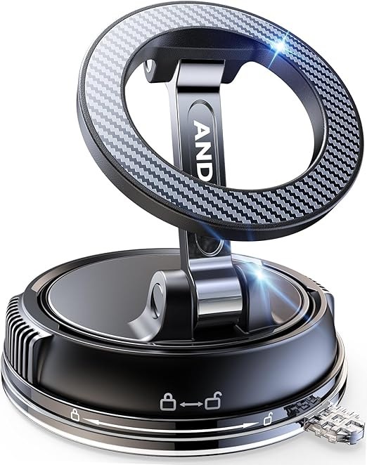 🔥 ANDERY Car Phone Holder for Magsafe [78+LBS Strongest Suction & 2400gf Magnetic] 360° Adjustable Car Phone Mount, Phone