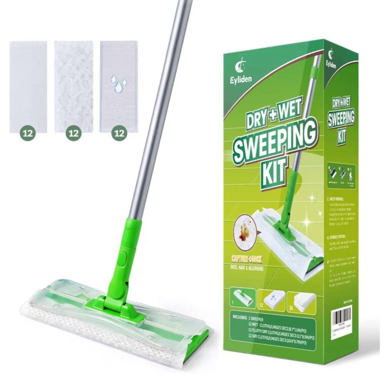 🔥 Eyliden Sweeper Mop with 36 Refills – 3 Types of Disposable Dry & Wet Cloths | Lock-Tight Design No Lost Pads, Universal  — $11