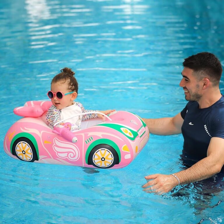 🔥 Swimbobo Toddler Pool Float with Seat Boat Inflatable Ride-on Airplane Pirates Sharks Car for Kids Outdoor Toys  — $12  (was $25)