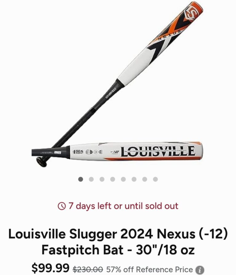 🔥 Louisville Slugger 2024 Nexus (-12) Fastpitch Bat – 30″/18 oz  — $99.99