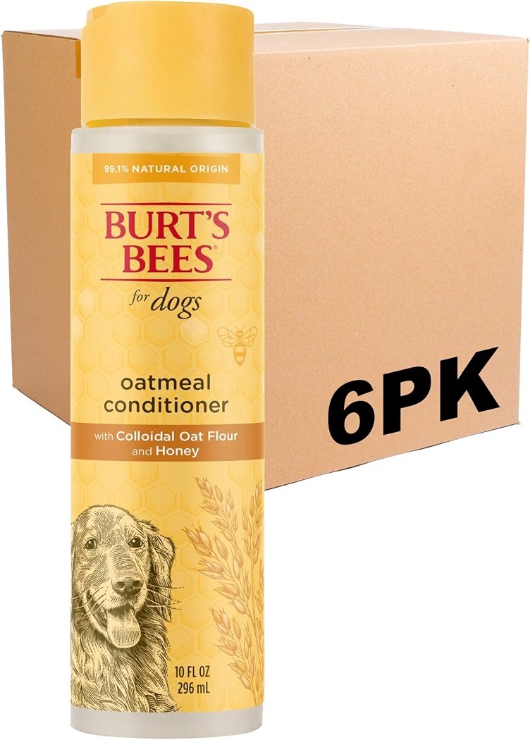 🔥 Burt’s Bees for Pets Oatmeal Dog Conditioner with Colloidal Oat Flour and Honey, Moisturizes and Softens Dry Dog Coats,   — $10  (was $26)