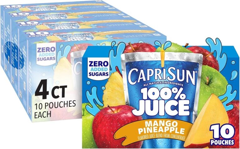 🔥 Capri Sun Mango Pineapple Flavored 100% Juice Blend from Concentrate with Added Ingredients and Other Natural Flavor, 40  — $9  (was $20)