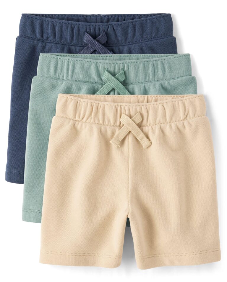 🔥 The Children’s Place,Baby-Boys,and Toddler Essential French Terry Shorts,Olive/Sand/Tidal 3  — $16.68  (was $38.95)