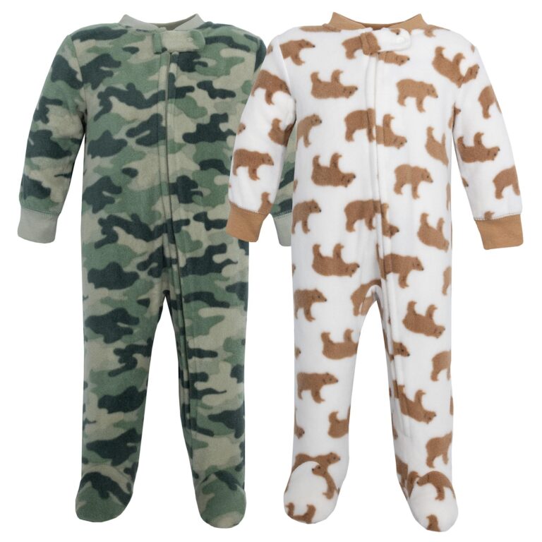 🔥 Hudson Baby Infant Boys Fleece Sleep and Play, Brown Bear Camo  — $11.47  (was $22.99)