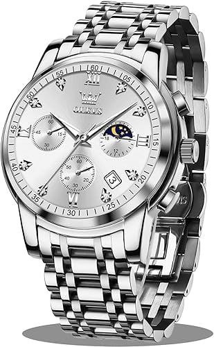 🔥 Mens Analog Stainless Steel Quartz Watch