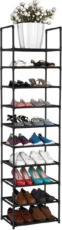 🔥 FIDUCIAL HOME 10 Tiers Shoe Rack 20-25 Pairs