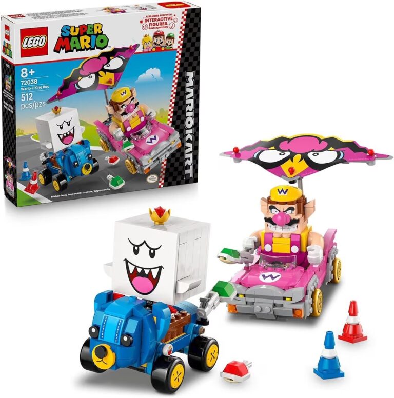 🔥 LEGO Super Mario: Mario Kart – Wario & King Boo Building Toy for Kids – Buildable Car Toys W/Drifting Action for Boys &   — $32  (was $49)