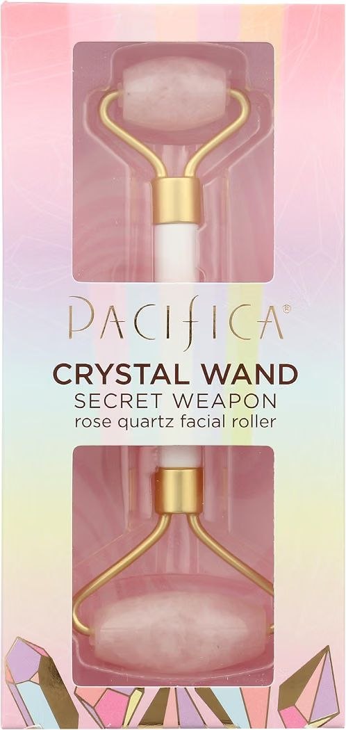 🔥 Pacifica Rose Quartz Facial Roller Massager – Crystal Gua Sha Skincare Tool for Face, Eyes & Neck – Cooling Stone Face M  — $4  (was $19)