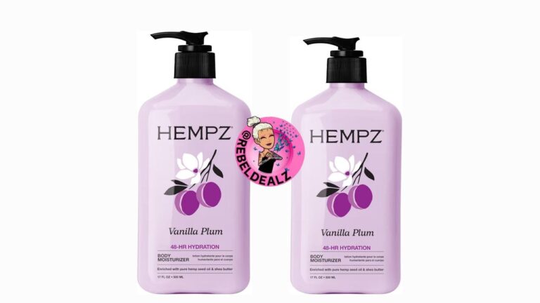 🔥 Hempz Limited Edition Vanilla Plum Hydrating Body & Hand Lotion 17 oz  — $19  (was $39)