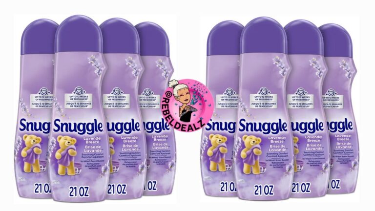 🔥 Snuggle In Wash Scent Booster, 21 Oz, 4 Pack, Lavender Breeze, Laundry Beads for Long-Lasting Freshness, Fragrance Enhan  — $27  (was $51)
