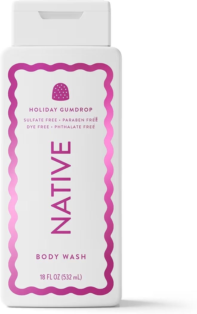 🔥 Native Body Wash, Holiday Edition, Holiday Gumdrop Scent, Contains Naturally Derived Ingredients | For Women & Men, Sulf  — $5  (was $10)