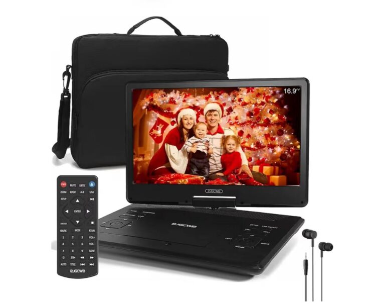 🔥 16.9″ Portable DVD Player with Headphones,14.1″ HD Swivel Screen with Extra Carrying Bag,Support AV-in/Out and Multiple   — $44  (was $89)
