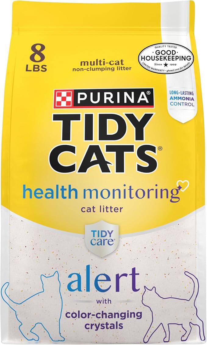 🔥 Purina Tidy Cats Tidy Care Alert Cat Health Monitoring Non Clumping Cat Litter with Silica Crystals – 8 Pound (Pack of 1  — $10  (was $27)