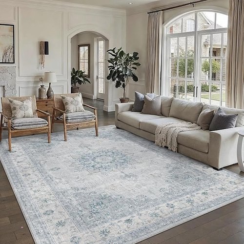 🔥 Now! PureCozy Blue Vintage Area Rugs  — $65.99